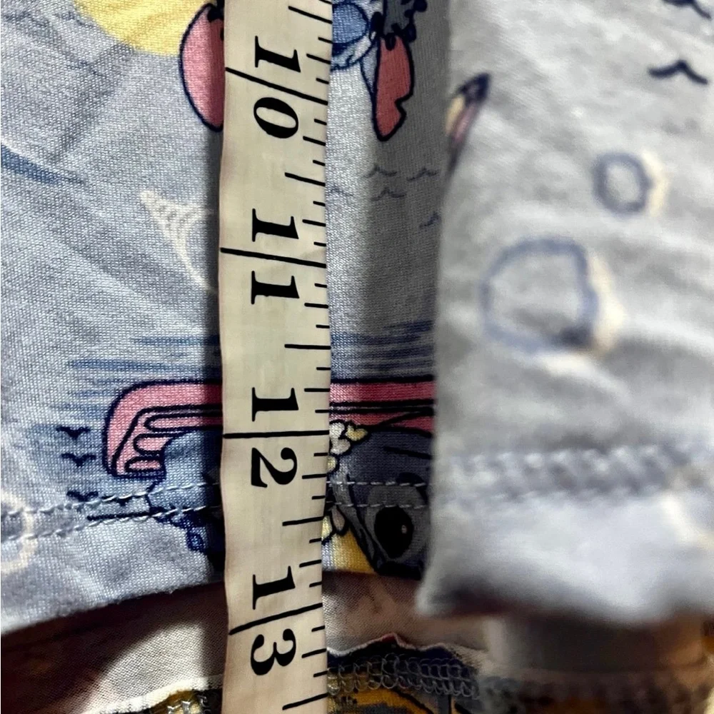 Disney Stitch Light Blue Beach Print Pajama Shorts - Picture 6 of 6